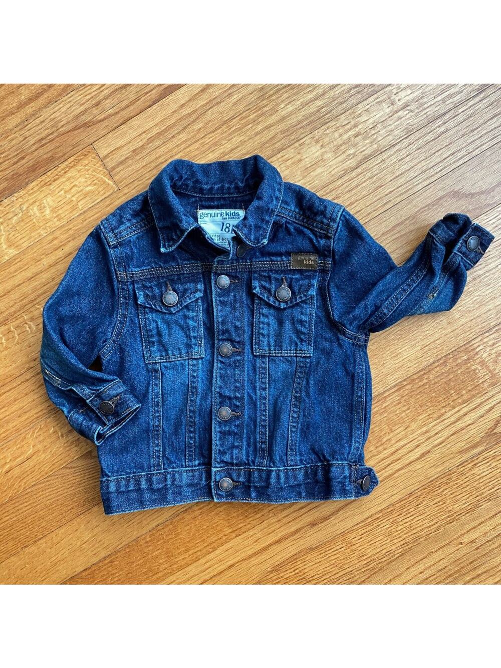 Genuine Kids by Oshkosh 18M Cotton Denim Trucker Jacket Unisex Long Sleeve
